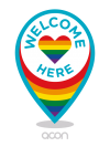 Welcome Here pin