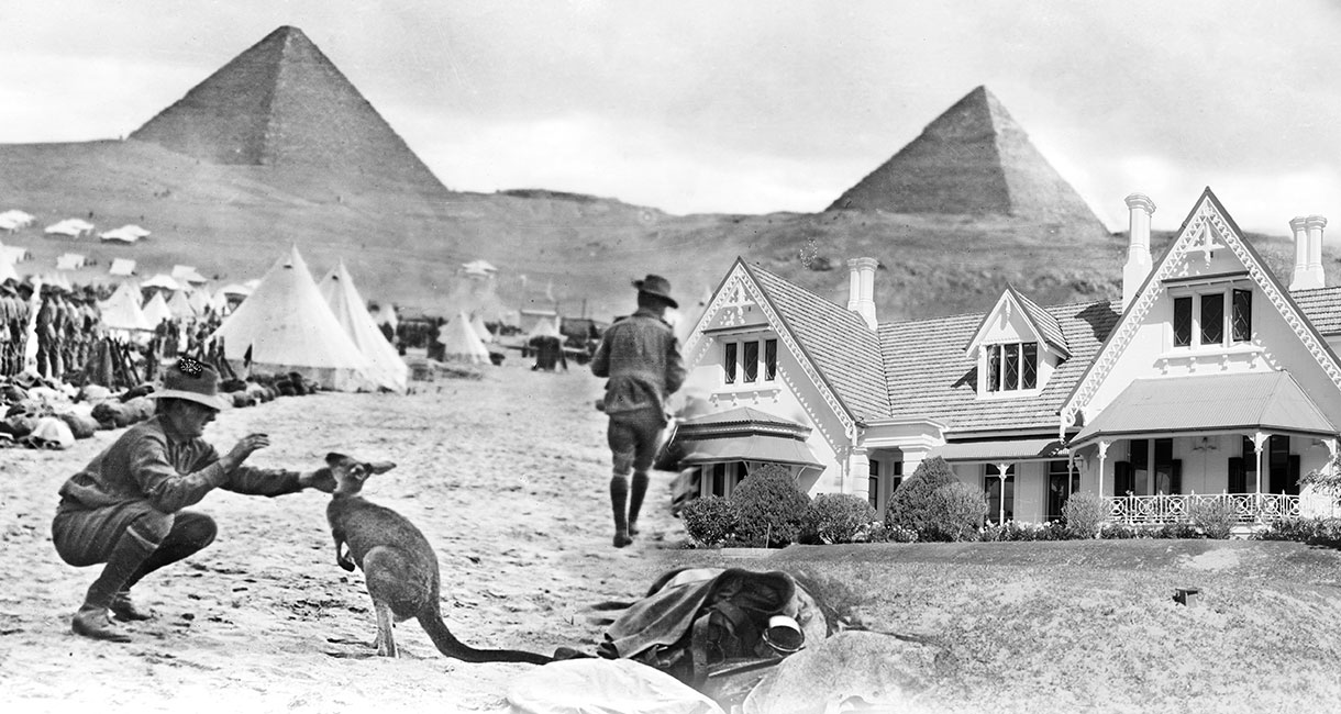 qld soldier with kangaroo